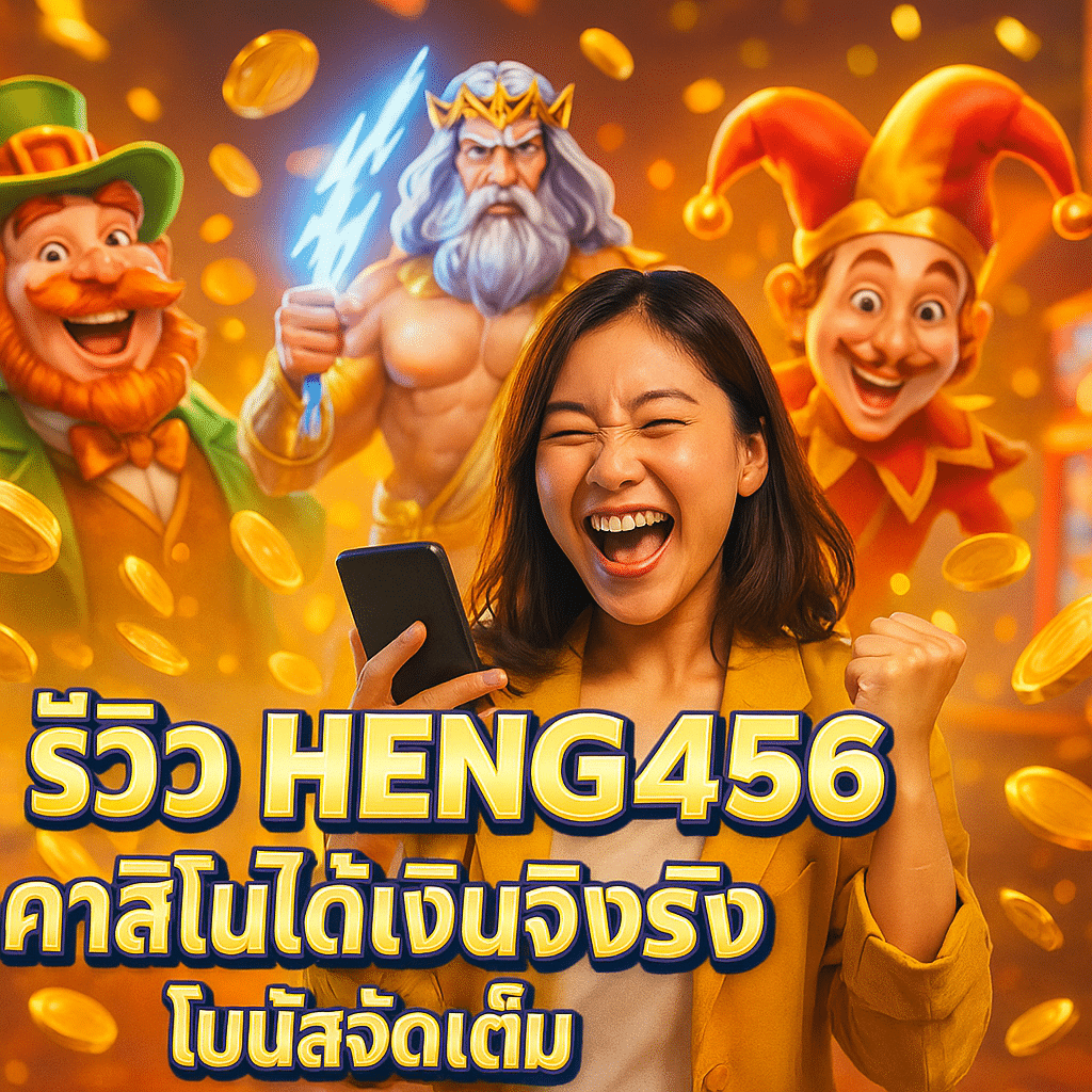 รีวิว HENG456 คาสิโนได้เงินจริง โบนัสจัดเต็ม